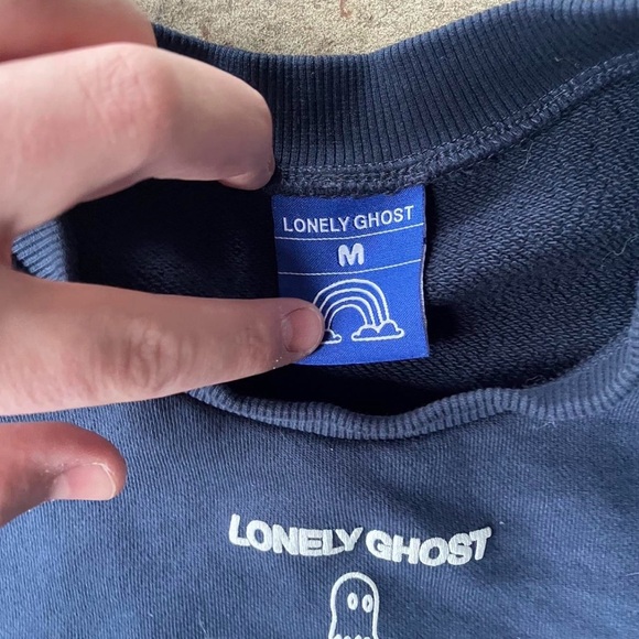 Lonely Ghost X BEIS Navy Text Me When You Land Sweatshirt - Medium - Picture 3 of 5